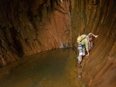 Jess canyoneering