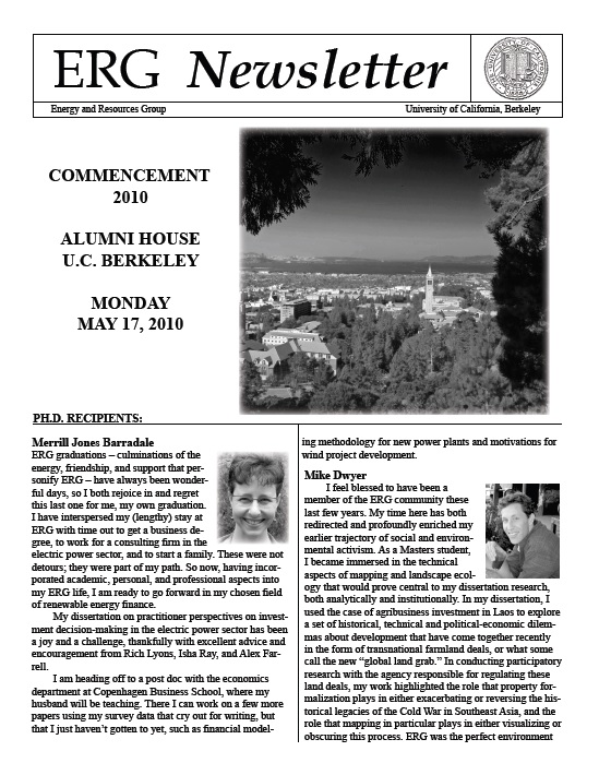 ERG Newsletter 2010 (thumbnail)