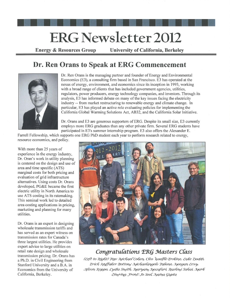 ERG Newsletter 2012